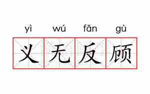义无反顾的意思解释三年级