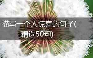 发现意外惊喜的句子怎么写
