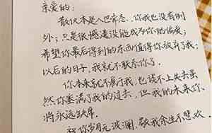 分手挽留的最感动的信