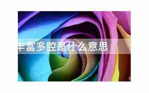 丰富多腔的解释和读音