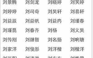 刘有什么名字好听的
