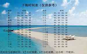 三亚退潮赶海时间表2023年