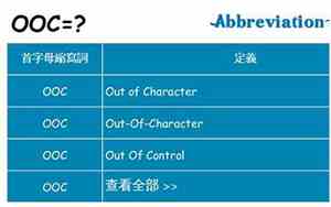 ooc是什么意思在小说里