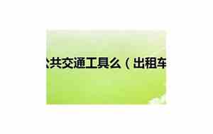 出租车算公共交通吗?保险中