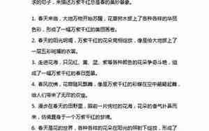 万紫千红句子仿写