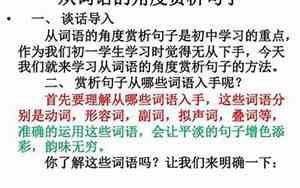 运用了动词的句子