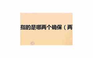 中储粮两个确保指的是