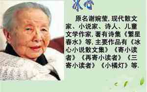 著名作家冰心的原名是什么