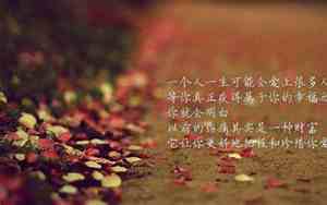 伤感人生句子简短