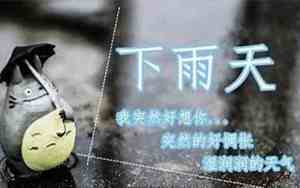 下雨后的心情经典句子简短