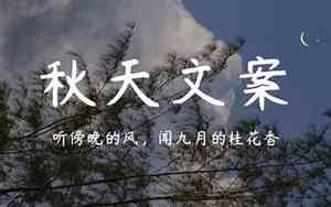 秋天晚上的说说朋友圈说说