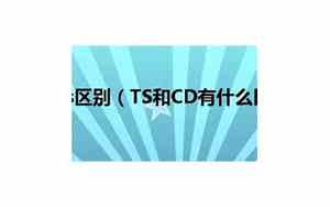 字母圈ts和cd的区别