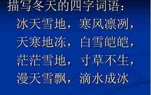 冬天的成语好句子摘抄