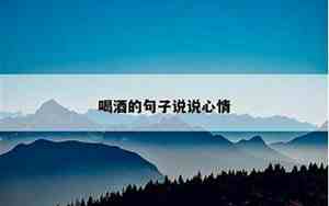 喝酒开心句子说说心情图片