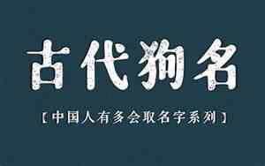 古代狗的名字很好听英文