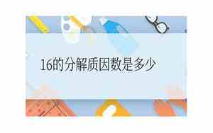 16的质因数是多少