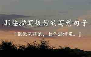 写景优美句子40字左右摘抄