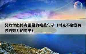 努力没得到回报的句子简短