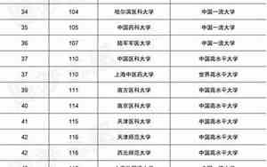 中国前100名大学排名榜