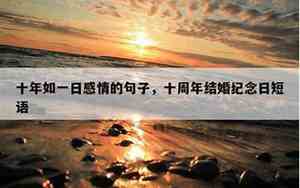 十年感情寄语