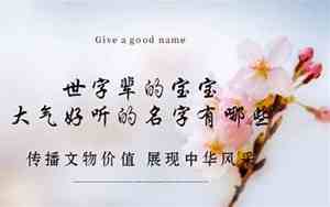 仕字辈好听的男孩名字