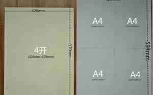 4开纸的尺寸是多少长和多少宽