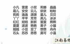 取好听的小名女孩名字两个字