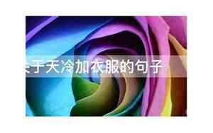 关于天冷了照顾的句子简短